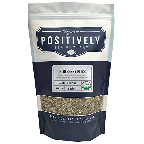 Product Cover Positively Tea Company, Organic Blueberry Bliss Green Rooibos, Rooibos Tea, Loose Leaf, USDA Organic, 1 Pound Bag