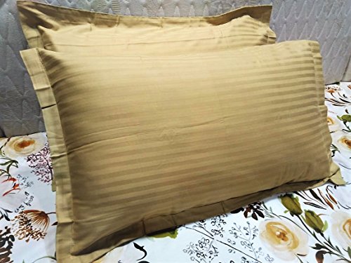 Product Cover Trance Home Linen 100% Cotton 200TC Pillow Covers/Pillow case (18X28-inch, Beige)- Pack of 2