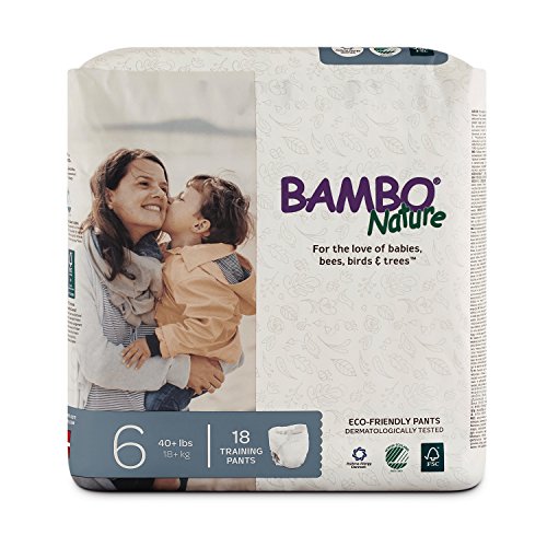 Product Cover Bambo Nature Eco Friendly Premium Training Pants for Sensitive Skin, Size 6 (40+ lbs), 18 Count