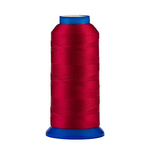 Product Cover Selric [1500Yards / 30 Colors Available] UV Resistant High Strength Polyester Thread #69 T70 Size 210D/3 for Upholstery, Outdoor Market, Drapery, Beading, Purses, Leather (Wine Red)