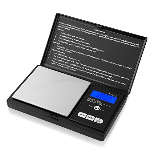 Product Cover Weigh Gram Scale Digital Pocket Scale,100g by 0.01g,Digital Grams Scale, Food Scale, Jewelry Scale Black, Kitchen Scale 100g(TOP-100)