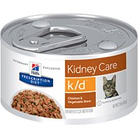 Product Cover Hill'S Prescription Diet Kidney Care Chicken & Veg Stew Flavor Canned Cat Food, 2.9 Oz, 24-Pack, Small