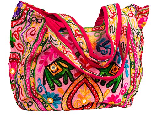 Product Cover TribeAzure Pink Elephant Canvas Shoulder Bag Handbag Tote Purse Casual Spacious Summer Spring Top Handle