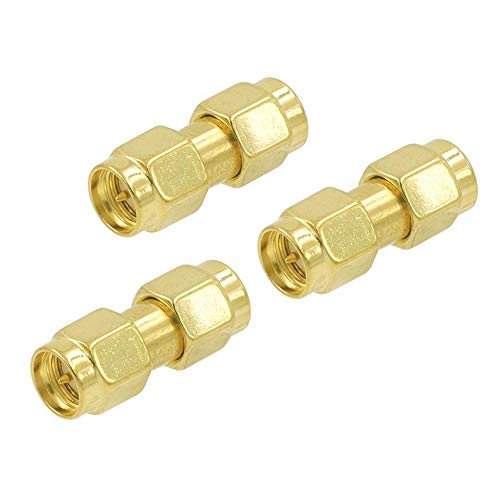 Product Cover VCE 3-Pack SMA Male to Male Plug RF Coaxial Adapter Connector