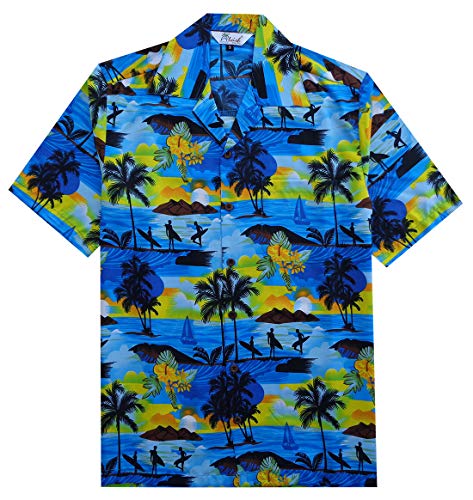 Product Cover Hawaiian Shirts for Mens Allover Parrot Camp Party Aloha Holiday Beach Short Sleeve