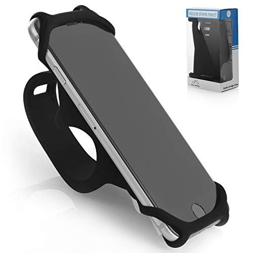 Product Cover TeamObsidian Bike Phone Mount [ Size L ] Made of Durable Non-Slip Silicone. Mobile Cellphone Holder/Universal Cradle for All Bicycle Handlebars and 99% of Smartphones: iPhone 8, 7, 6, 5, Samsung etc.