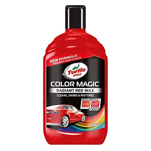 Product Cover Turtle Wax Color Magic 52711 Car Polish Cleans Shines Restores Scratches - Radiant Red Wax 500ml
