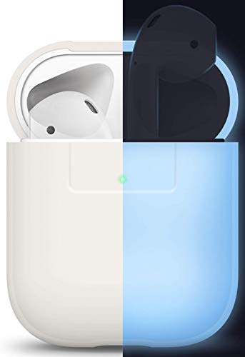 Product Cover elago AirPods Silicone Case [Nightglow Blue] - Compatible with AirPods 2 & 1, Front LED Visible, Support Wireless Charging, AirPods 2 Fitting Tested, Extra Protection