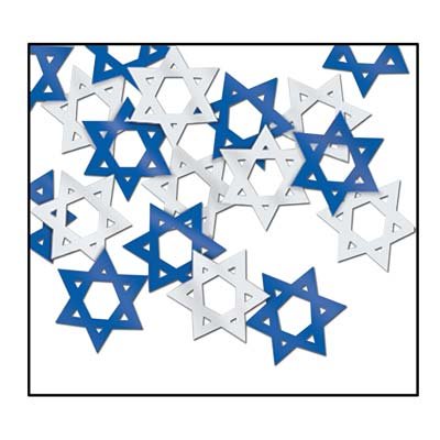 Product Cover Fanci-Fetti Star Of David (blue & silver) Party Accessory (3 count: 1.5 Ounces)