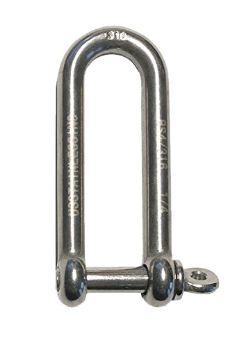 Product Cover Stainless Steel 316 Long D Shackle 1/4