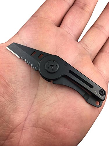 Product Cover MAXERI World's Smallest All Purpose Pocket Knife, Premium Heat Treated Stainless Steel Blade, Micro Concealable Minimalist Design, The Ideal EDC Knife