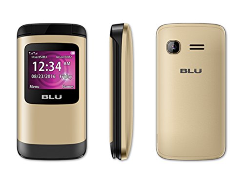 Product Cover BLU Zoey Flex Factory Unlocked GSM Phone FM Radio Dual SIM MP3/4 Player (Gold)