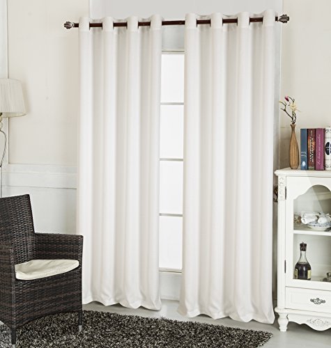 Product Cover RT Designers Collection Layne Textured 54 x 90 in. Grommet Curtain Panel, White