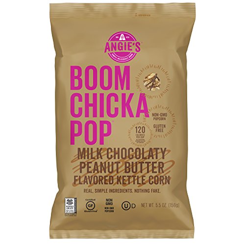 Product Cover Angie's BOOMCHICKAPOP Milk Chocolaty Peanut Butter Flavored Kettle Corn, 5.5 Ounce Bag
