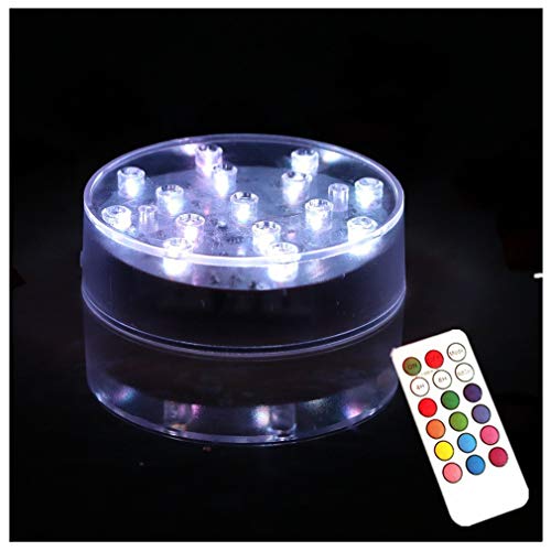 Product Cover ARDUX 4 inch Round 15 Leds RGB LED Vase Base Light with 18 Key Remote Control for Home Vases Table Decoration
