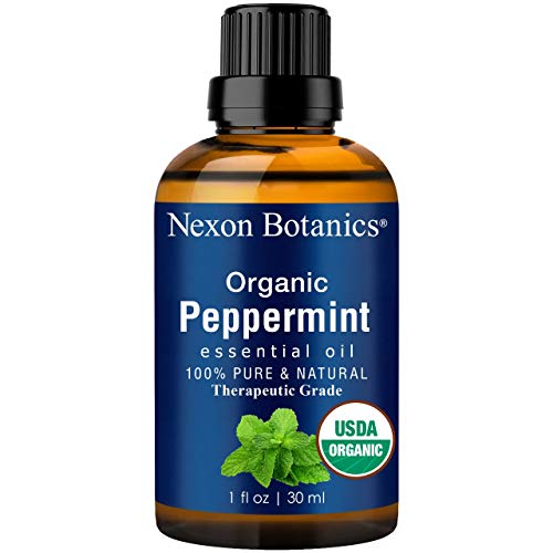 Product Cover Organic Peppermint Essential Oil 30 ml - USDA Certified Pure Natural Essential Oils Peppermint Oil - Menthol from Mentha Piperita - Cooling Smell with Fresh Mint Oil from Nexon Botanics