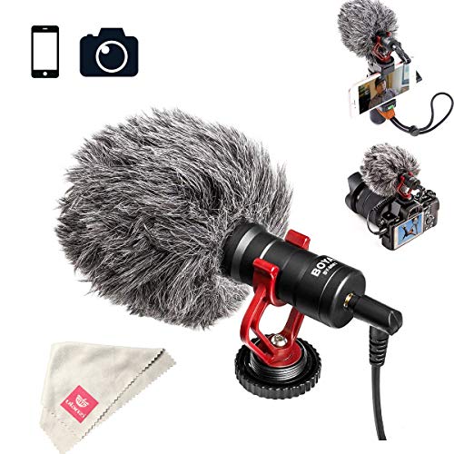 Product Cover BOYA BY-MM1 Video Microphone Youtube Vlogging Facebook Livestream Recording Shotgun Mic for iPhone HuaWei Smartphone DJI Osmo Mobile 2,for ZHIYUN Smooth 4