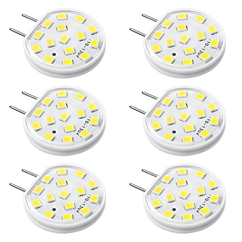 Product Cover Kakanuo G8 LED Bulb Dimmable 2.5 Watt Daylight White 6000K AC110-130V Puck Under Cabinet Lights Disc Type Under Counter Kitchen Lighting(Pack of 6)