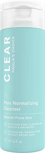 Product Cover Paula's Choice CLEAR Pore Normalizing Cleanser, Salicylic Acid Acne Face Wash, Redness & Blackheads, 6 Ounce
