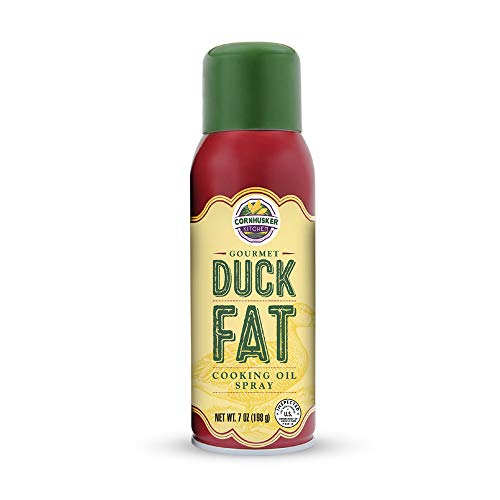 Product Cover Cornhusker Kitchen Gourmet Duck Fat Spray Cooking Oil Bottle - All Natural Foods Gluten-Free Organic Lard Unsaturated Fat - 7oz (198g)