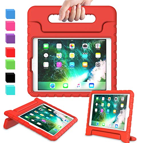 Product Cover AVAWO Kids Case for New iPad 9.7 2017 & 2018 Release - Light Weight Shock Proof Convertible Handle Stand Friendly Kids Case for iPad 9.7-inch 2017 & 2018 Previous Gen (iPad 5th & 6th Gen) - Red