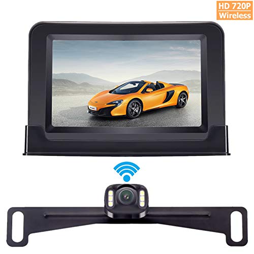 Product Cover Amtifo Wireless Backup Camera For Cars,SUVs,MiniVans,Pickups,4.3 Inch Monitor Reversing System With Adjustable Rear/Front View Camera Super Night Vision,Guide Lines On/Off,IP69 Waterproof
