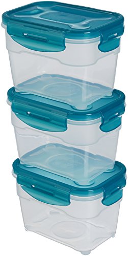 Product Cover AmazonBasics 3pc Airtight Food Storage Containers Set, 3 x 1.0 Liter