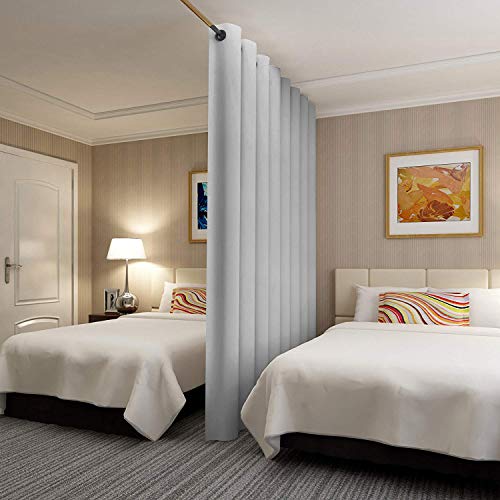 Product Cover Rose Home Fashion RHF Privacy Room Divider Curtain 8ft Tall x 8.5 ft Wide: No one can See Through, Total Privacy(8.5x8) Grey