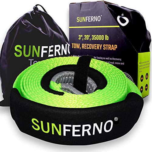 Product Cover Ultimate Tow Recovery Strap 35000lb - Recover Your Vehicle Stuck in Mud/Snow - Heavy Duty 3