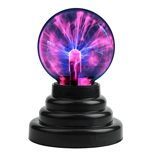 Product Cover CozyCabin Plasma Ball Light, Thunder Lightning Plug-In Touch Sensitive - USB or Battery Powered For Parties, Decorations, Kids, Bedroom, Home, 3 Inch