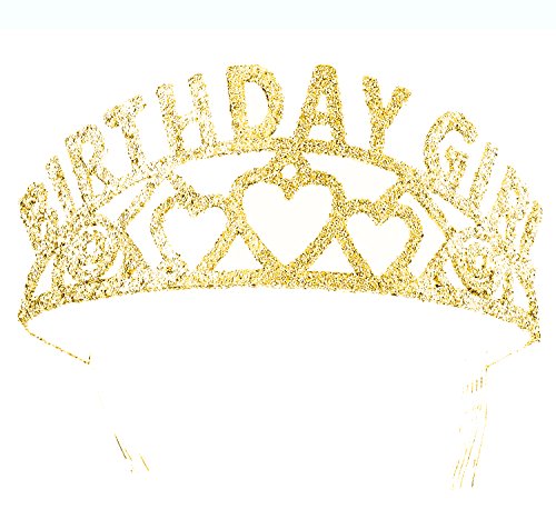 Product Cover Forum Novelties Gold Birthday Girl Metal Glitter Tiara Crown