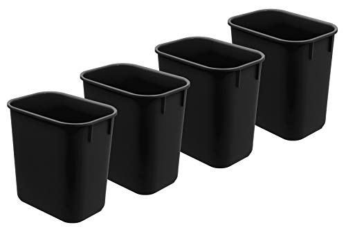 Product Cover Acrimet Wastebasket 13QT (4 - Pack) (Black Color)