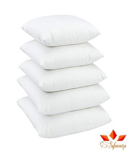 Product Cover Safunooza Aricca Microfiber Cushion Filler (16x16-inches, White) - Set of 5