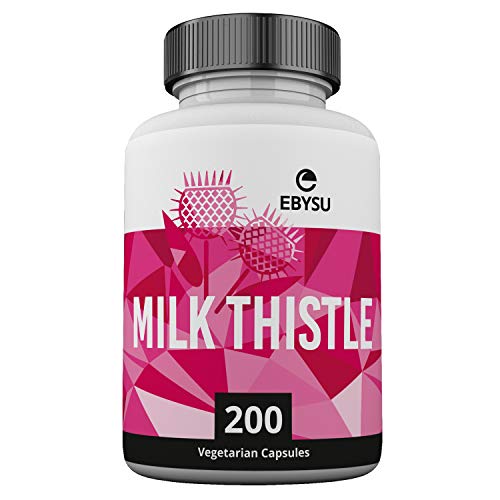 Product Cover EBYSU Milk Thistle Extract - 200 Day Supply 1000mg Max Strength Seed Extract with Silymarin. Liver Cleanse Detox Supplement, Helps Boost Immune System & Supports Weight Loss. Non-GMO Capsules