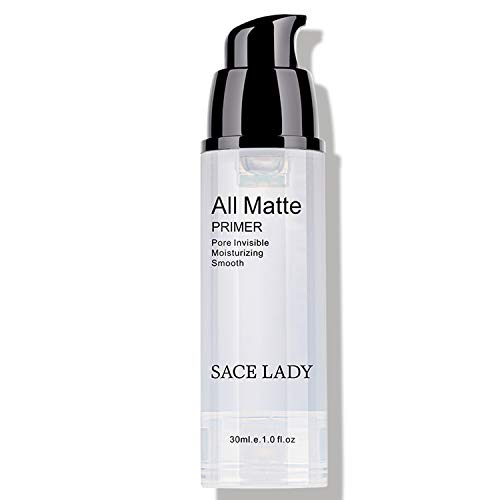 Product Cover SACE LADY Face Makeup Primer-All Matte Pore Minimizing Primer Smooth Wrinkles Fine Lines Flawless Makeup Base, Long Lasting and Oil Free (Size:1.01Fl Oz, Color: Transparent)