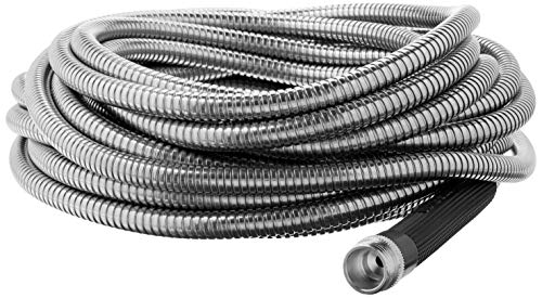 Product Cover Bionic Steel 304 Stainless Steel Metal Garden Hose - Lightweight, Kink-Free, and Stronger Than Ever, Durable and Easy to Use
