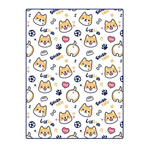 Product Cover Cute Shiba Inu Micro Fleece Soft Blanket Throw Blanket
