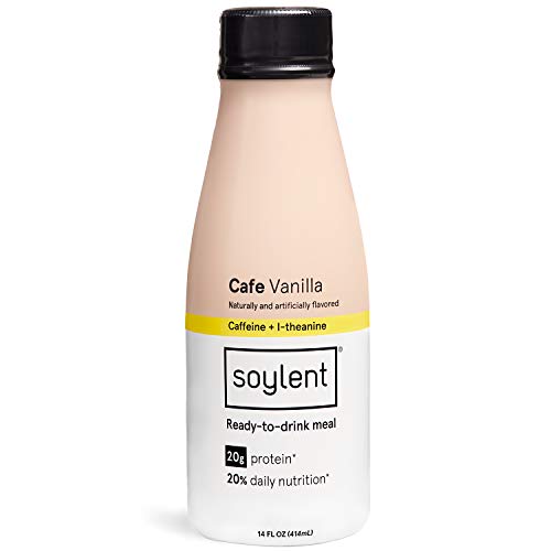 Product Cover Cafe Vanilla Soylent Meal Replacement Shake, Cafe Vanilla, Complete Meal in a Bottle, 20g Plant Protein, 14 Fl Oz Bottles, Pack of 12