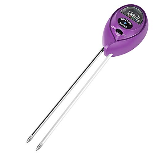 Product Cover MINILOP 3-in-1 Soil Tester Kits, Moisture Soil Meter Sensor, Sunlight PH and Acidity Tester for Lawn Garden Plant Farm Indoor and Outdoor (No Battery Needed) (Purple)