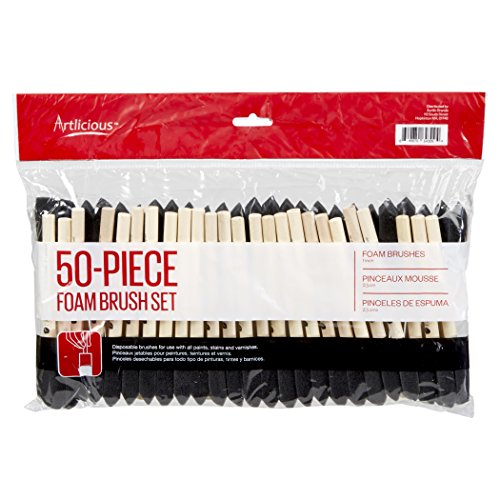 Product Cover Artlicious - 1 inch Foam Paint Brush Value Pack of 50