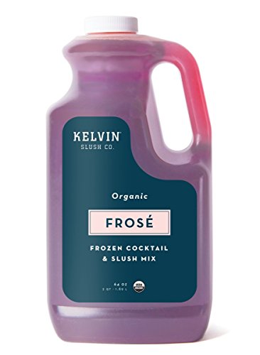 Product Cover Kelvin Slush Co. - Frosé - Organic Frozen Cocktail & Slush Mix - Award-Winning Slush Machine & Blender Mix, Bars, Restaurants, At Home (64 oz bottle)