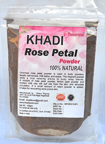 Product Cover Khadi Rose Petal Powder (100 gm)
