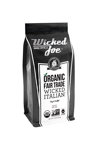 Product Cover Wicked Joe Organic Coffee Fair Trade Organic Whole Bean, Italian, 2 Pound