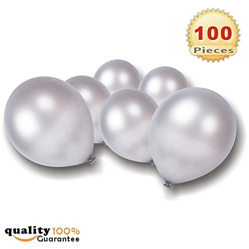 Product Cover PMLAND Silver Latex 12 Inch Balloons - 100 Pcs