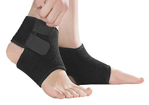 Product Cover 2 Pack Kids Child Adjustable Nonslip Ankle Tendon Compression Brace Sports Dance Foot Support Stabilizer Wraps Protector Guard for Injury Prevention & Protection for Sprains, Sore or Weak Ankles