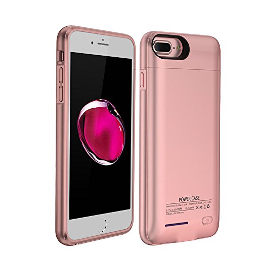 Product Cover BIGFOX for iPhone 7 Plus Battery Case,for iPhone 8 Plus/7 Plus Charger Case 4200mAh Magnetic Battery Cases Slim Rechargeable External Battery Pack for iPhone 8 Plus/7 Plus/6S Plus/6 Plus (Rose Gold)