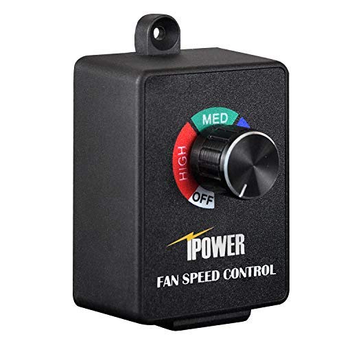 Product Cover iPower GLFANXCONTROL Exhaust Variable Speed Adjuster for Duct Inline Fan Vent Blower, HVAC Controls, 350W, Black