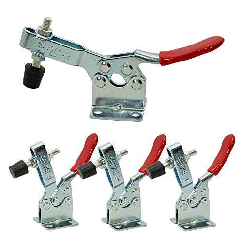 Product Cover XRPAOWA 4 PCS Toggle Clamp 201B Hand Tool 198Lbs Holding Capacity Antislip Horizontal Quick Release Heavy Duty Toggle Clamp Tool