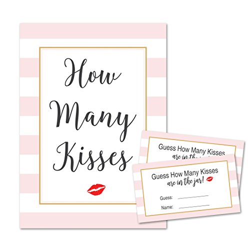 Product Cover MyExpression.com Guess How Many Kisses in the Jar Shower Game (24 Cards + 1 Sign)