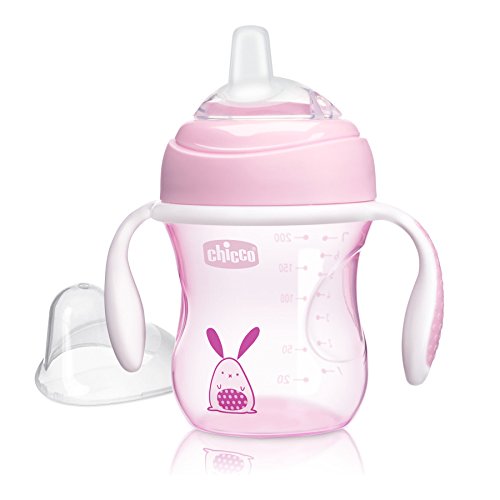 Product Cover Chicco Soft Silicone Spout Transition Sippy Cup 7oz 4m+ Pink
